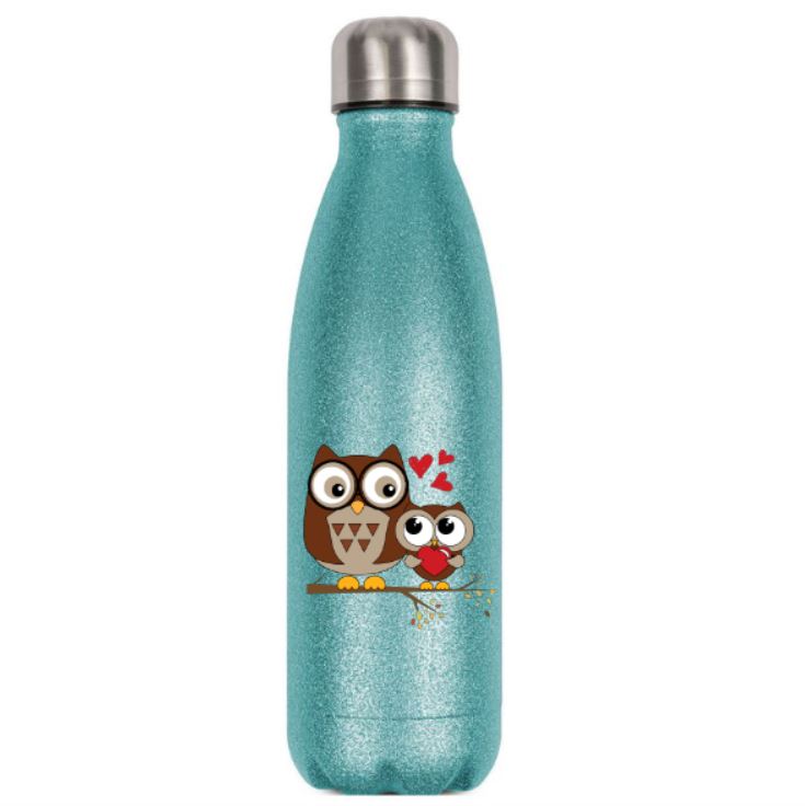 Glitzerflasche "Eule"