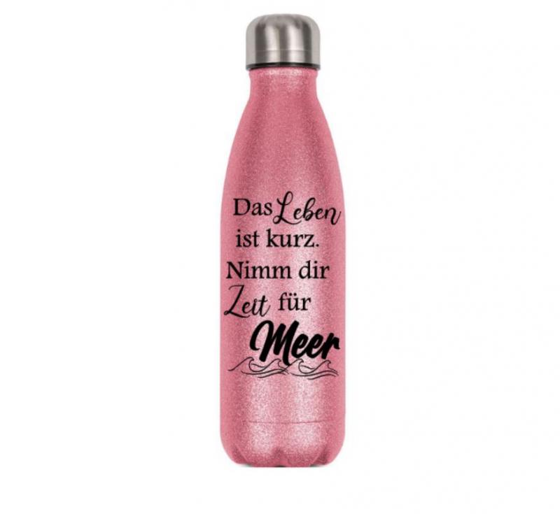 Glitzerflasche "Meer" Rosa