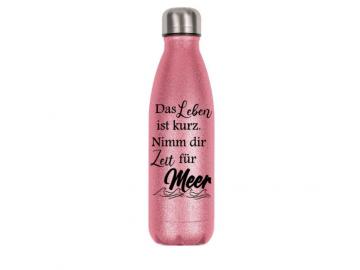 Glitzerflasche "Meer" Rosa