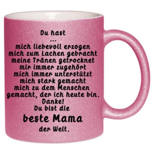 Glitzertasse Muttertag