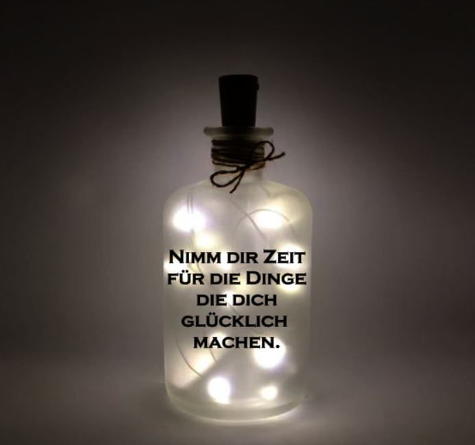 Leuchtflasche Spruch